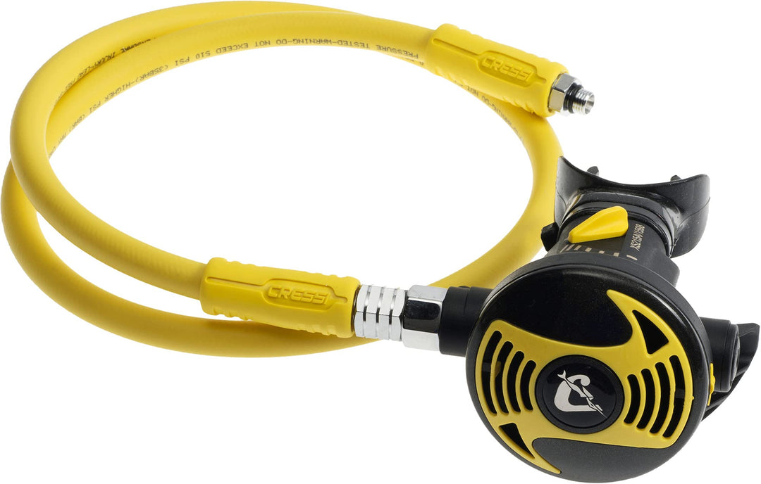 Cressi Octopus zum Tauchen - Premium Octopus mit gelber Röhre XS, XS