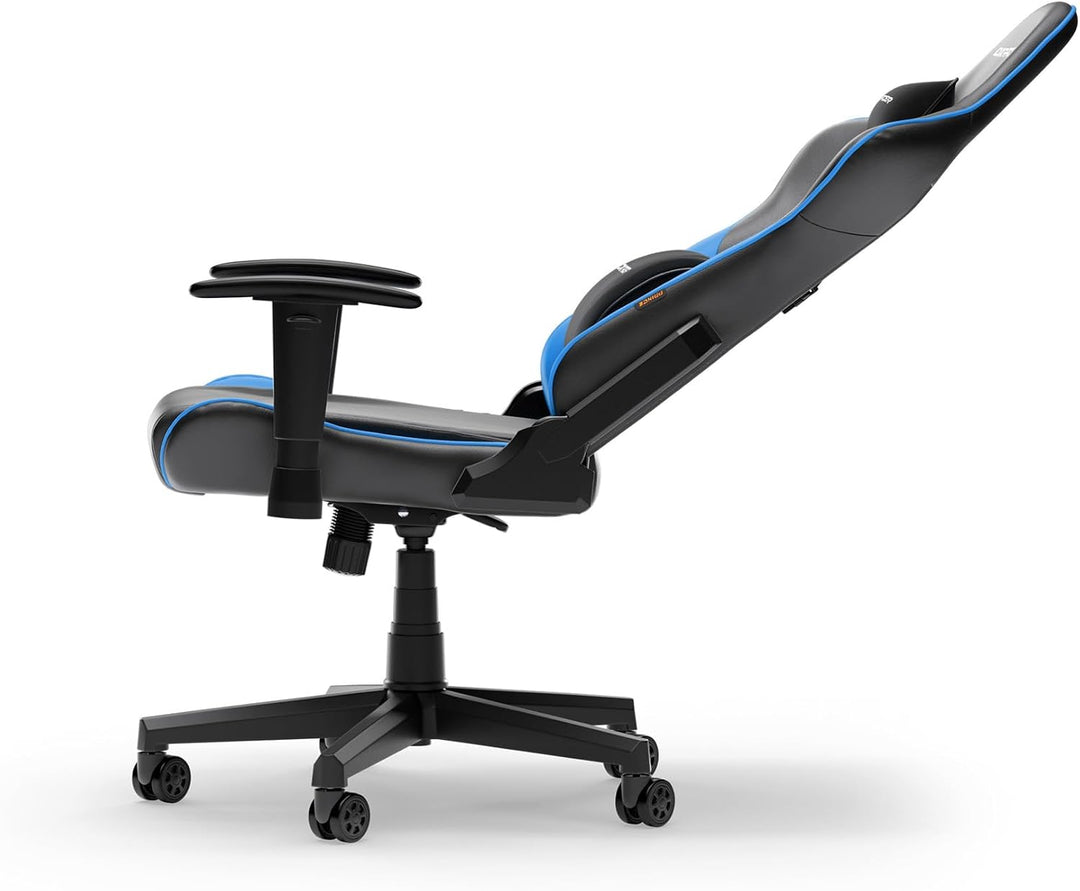DXRacer Prince L Schwarz &amp; Blau PVC Leder das Orginal Gaming Stuhl, Schreibtischstuhl, Bürostuhle, O