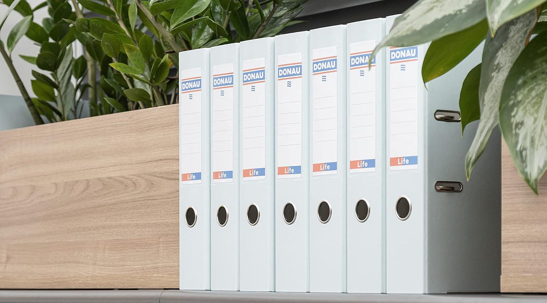 DONAU PREMIUM 25er Pack Ordner / A4/75mm - 7,5 cm/Rosa Pastell Kunststoffbezug PP/Papier/Schlitzordn