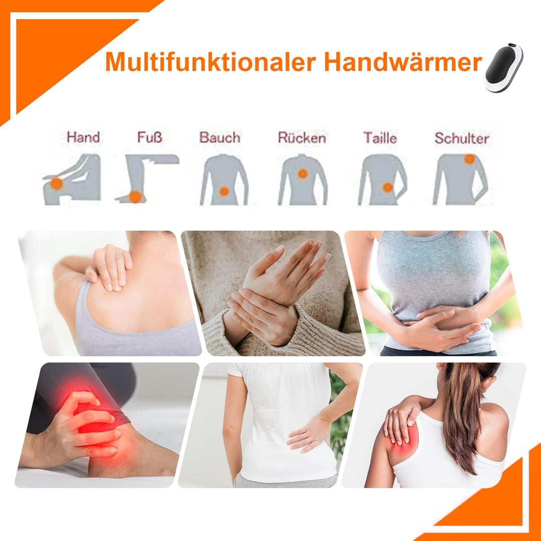 Aitesuo Handwärmer Wiederaufladbar, USB Taschenwärmer mit 6000mAh/10000mAh Tragbarer Powerbank Elekt
