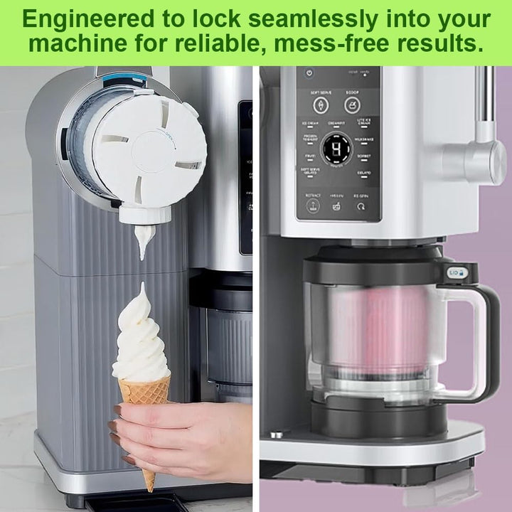 4 Stück Behälter für Ninja NC701 NC700 Swirl Creami Eismaschine, 473ML Pint Behälter BPA-frei Spülma
