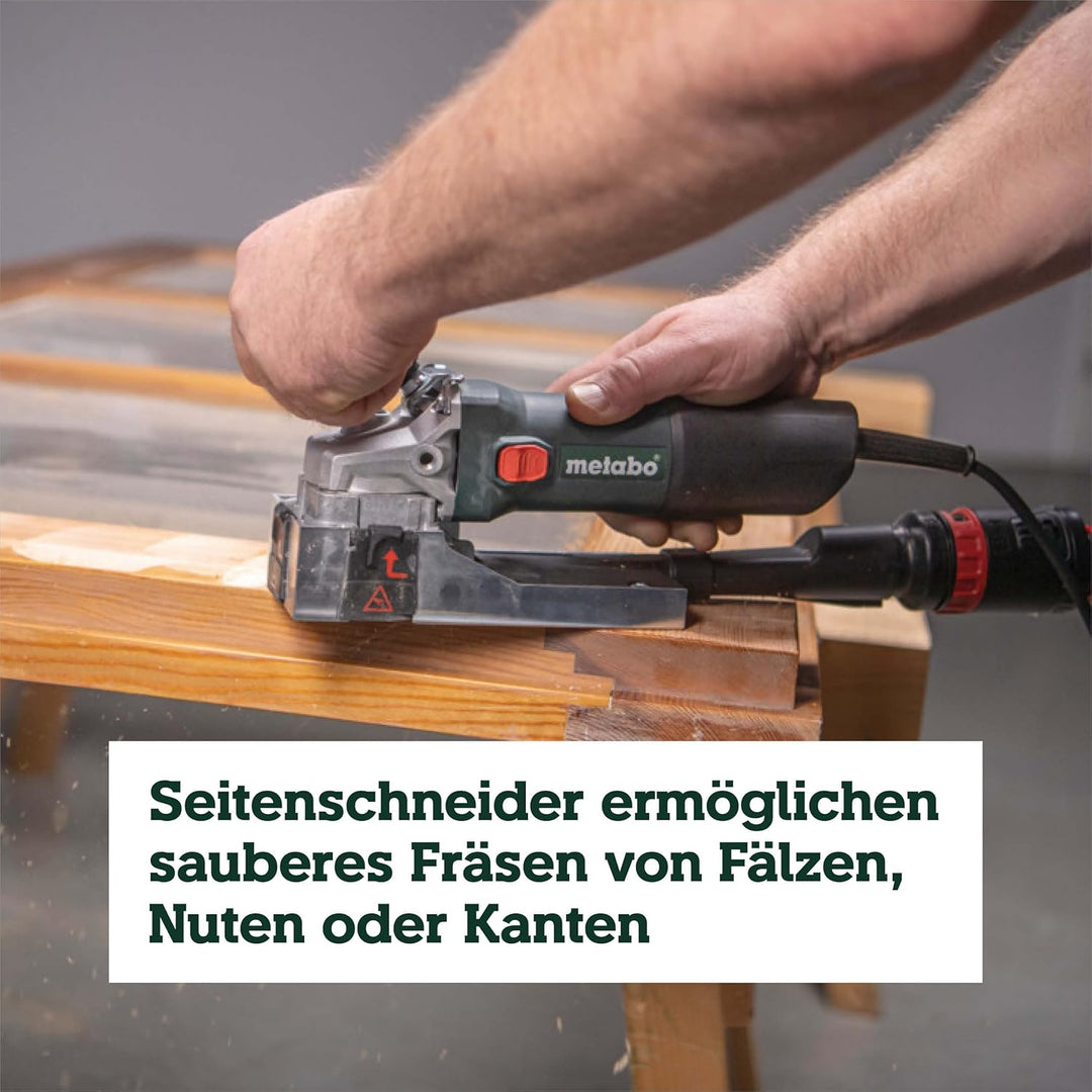 Metabo Lackfräse LF 850 S, zum Bearbeiten von unbehandeltem Holz, mit Metabox, Stufenlose Einstellun
