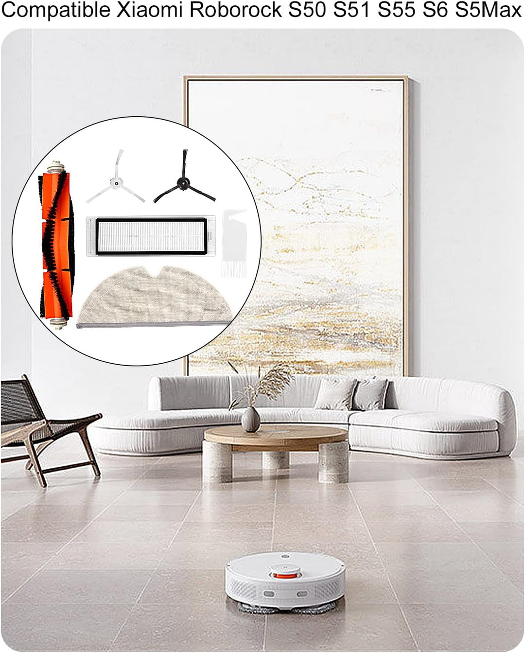 Zubehör für Xiaomi Saugroboter 24 tlg Zubehör für Xiaomi Roborock S5 S50 S51 S55 S5 max S6 Pure S6 m