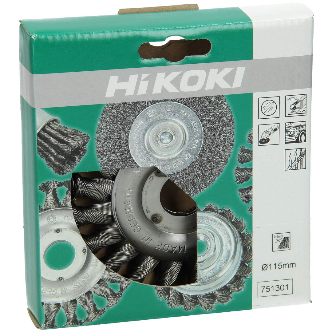Hitachi HIKOKI Radbürste geknotet 115 x 22,2 x 0,5, 7511301