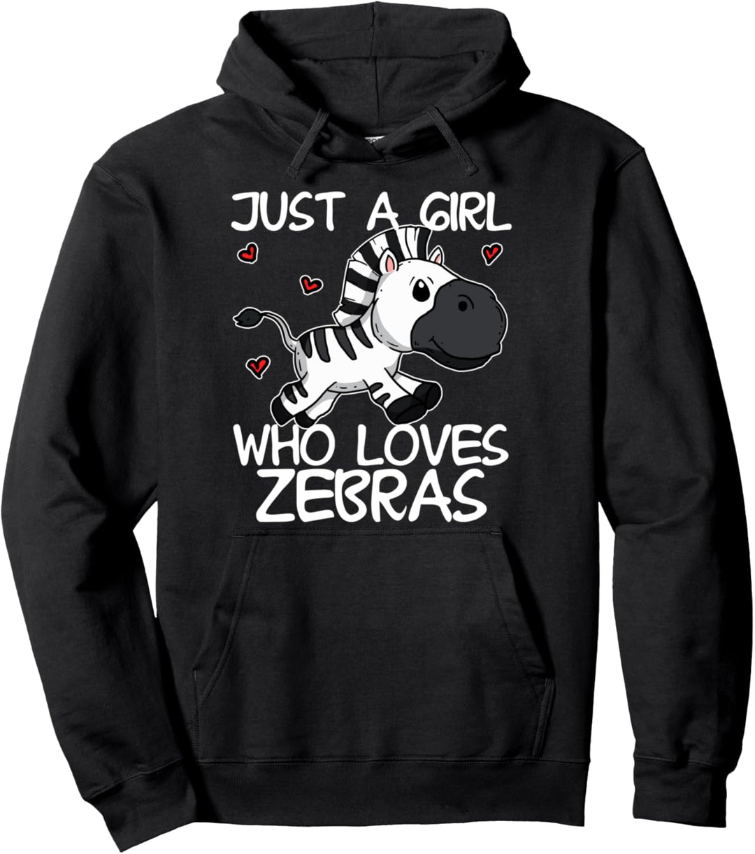 Just A Girl Who Loves Zebras Lustiges Zebra Kostüm Pullover Hoodie