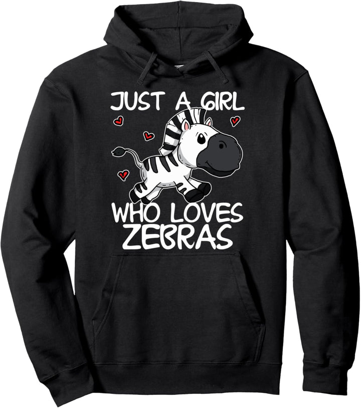 Just A Girl Who Loves Zebras Lustiges Zebra Kostüm Pullover Hoodie