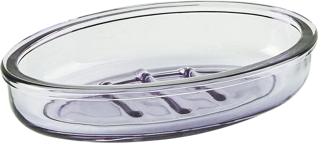 Badezimmer Set 4-teilig aus Glas violett eleganter Stil Telma