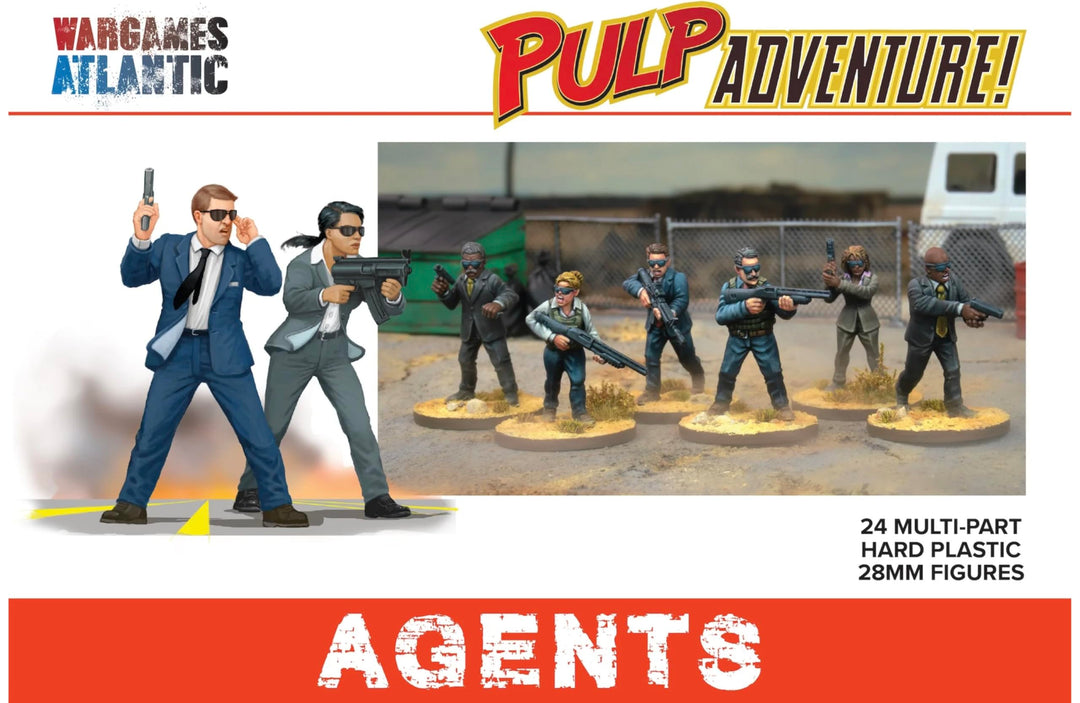 Wargames Atlantic, Pulp Adventure - Agents, 28 mm Hartplastik-Figuren