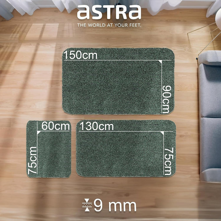 Astra rutschfeste Schmutzfangmatte innen waschbar - 2er Set Grün 60 x 75 cm 60 x 75 cm - 2er Set Grü