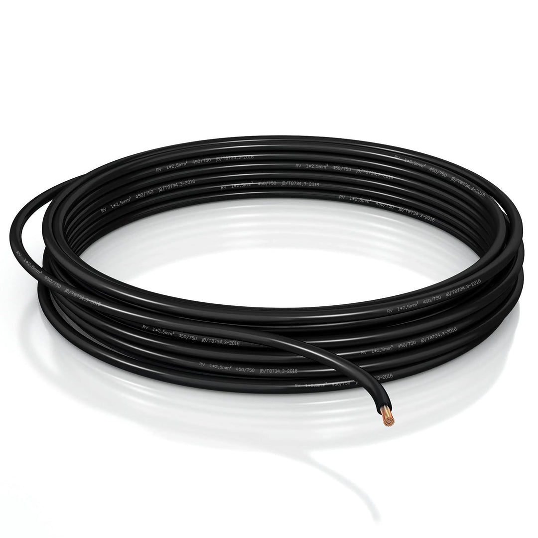 Fahrzeugleitung 2,5 mm² FLRY B asymmetrisch KFZ Kabel Litze Aderleitung flexibel Kupferkabel schwarz