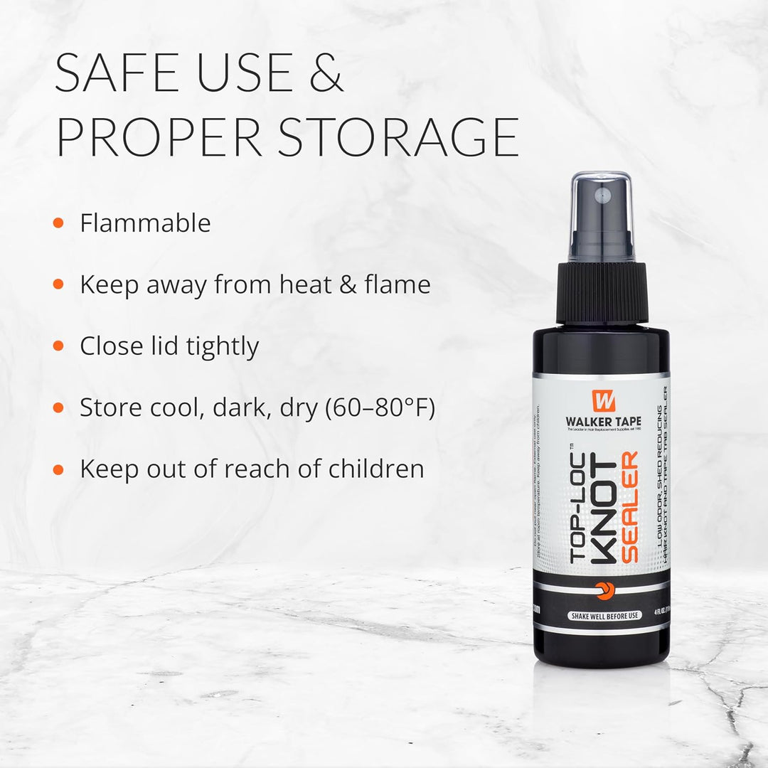 Top-Loc Knot Sealer - 4oz Spray - Wig, Toupee, Lace Hairpiece, Hair System . by Walker