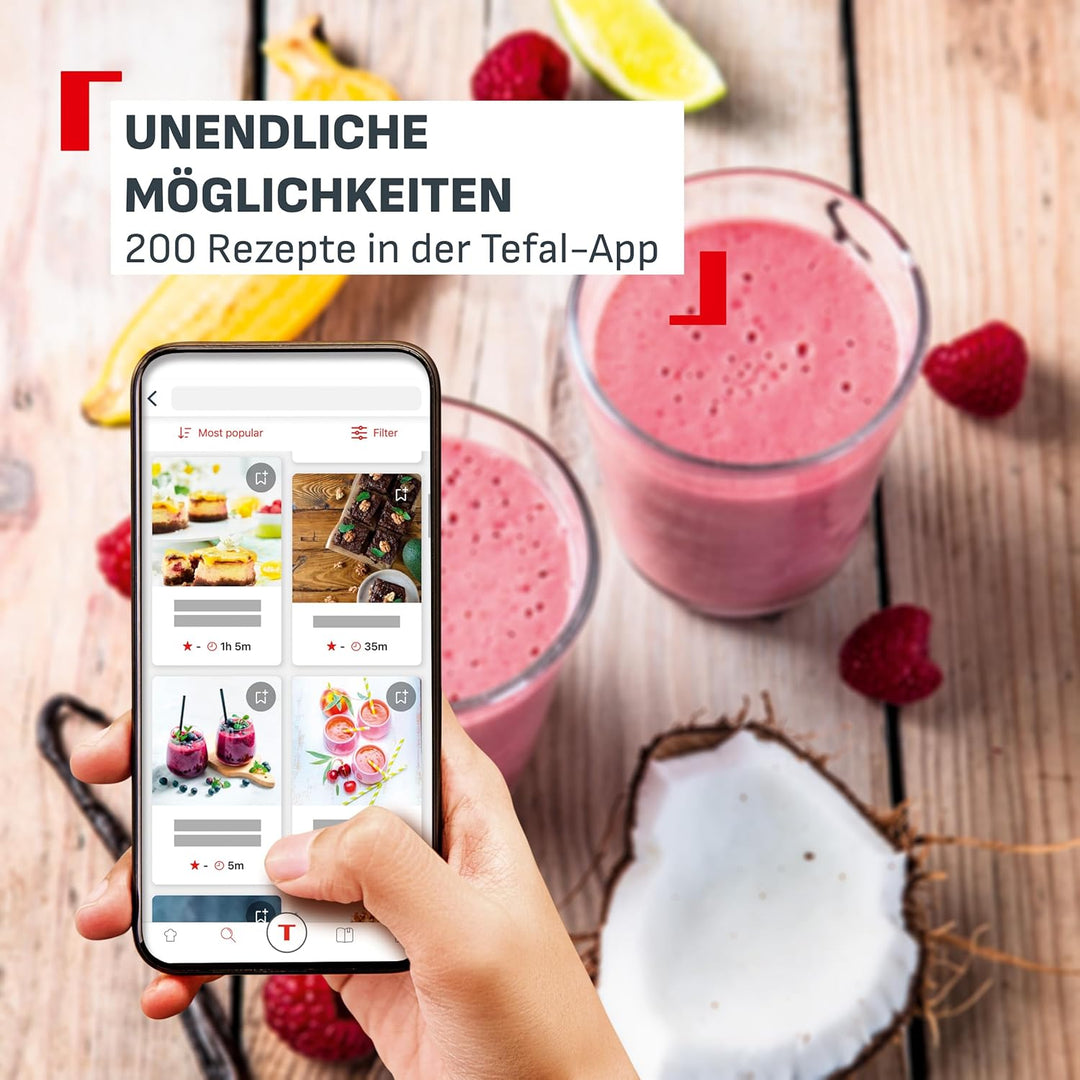 Tefal Blendforce Cook Standmixer mit Kochfunktion, 5 Automatikprogramme, für warme und kalte Speisen