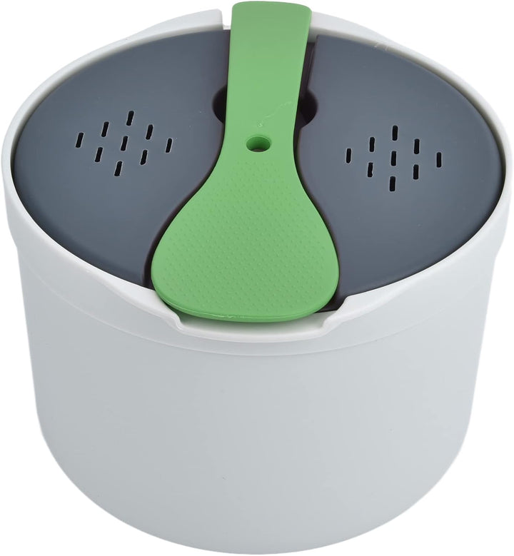Marhynchus Mikrowellen-Reiskocher-Kochgeschirr-Set, 2 L, Lebensmittelechtes PP-Material, Reis, Löffe