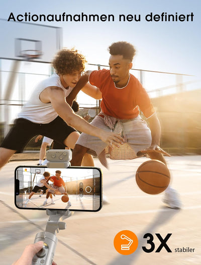 hohem iSteady XE Kit Gimbal Smartphone, Faltbarer Handy Gimbal mit Magnetischem Fülllicht, Gesichts/