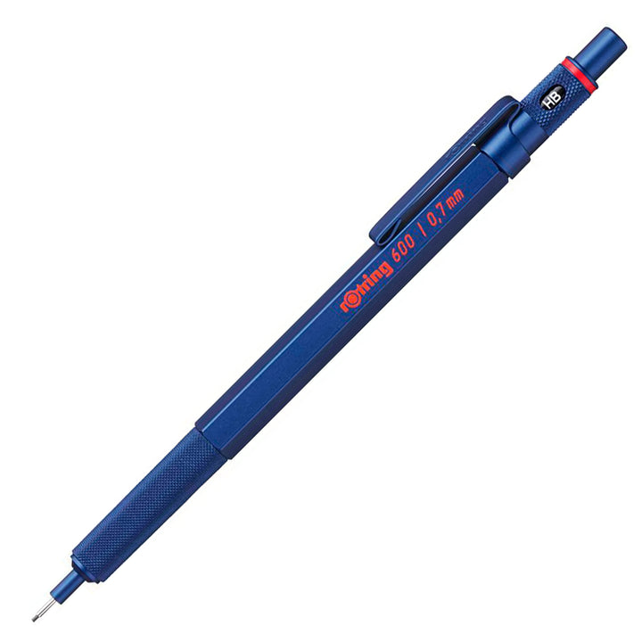 rOtring 600 Druckbleistift | 0,7 mm | Blau | Ergonomisches Vollmetallgehäuse Blau 0.7 mm, Blau 0.7 m