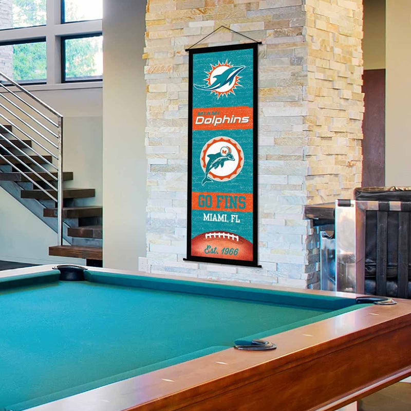 Miami Dolphins Banner and Scroll Sign