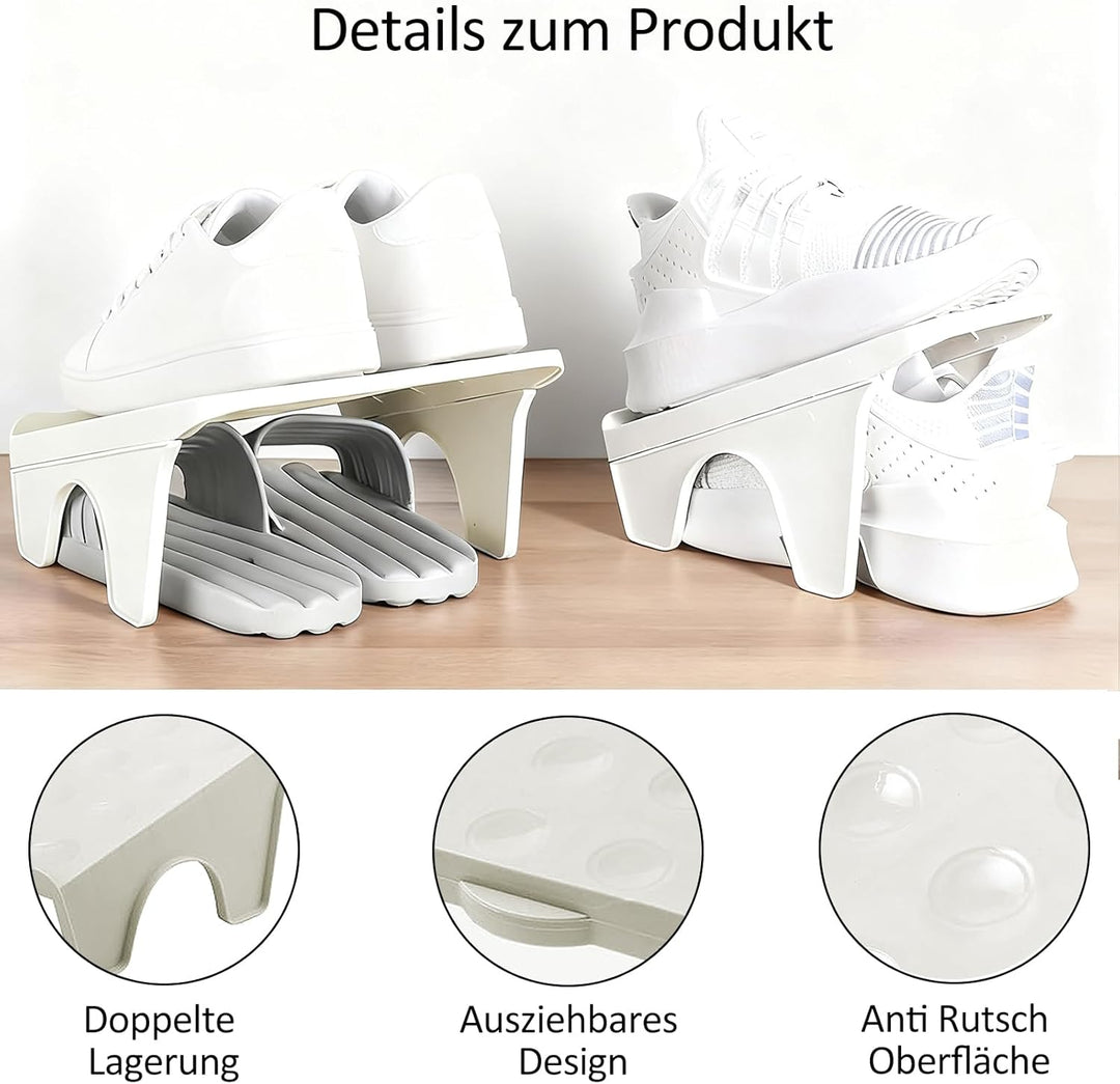 VIQIHEOE Schuhschlitze Organizer, 8 Stück rutschfest Schuhhalter, Schuh Organizer Schublade, Platzsp