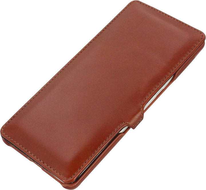 STILGUT Book Case kompatibel mit Google Pixel 6 Pro Hülle aus Leder mit Clip-Verschluss, Lederhülle,