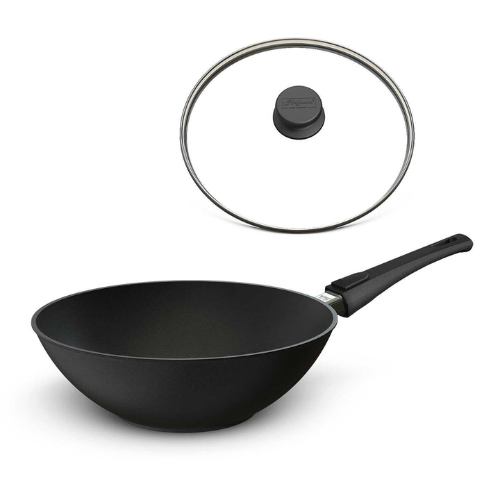 Hoffmann Wokpfanne by Bernd Zehner, Ø 30 cm, verzugsfreier Handguss, Keramikbeschichtung, Induktions