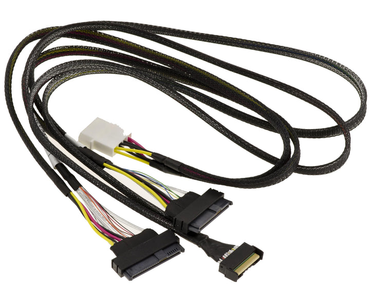 KALEA-INFORMATIQUE PCIe 5.0-Kabelkabel mit MCIO 8i 74-Pin-Steckern zu 2x SFF-8639 68 Pin U2 U3 Länge