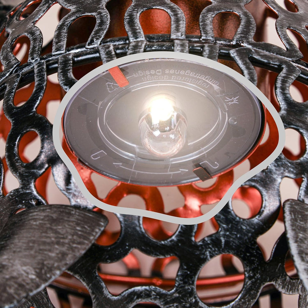 Esotec Solar Gartenfiguren Katzenpaar, Silber und kupferfarben, Metall, Akku, Solarmodul, Balkondeko