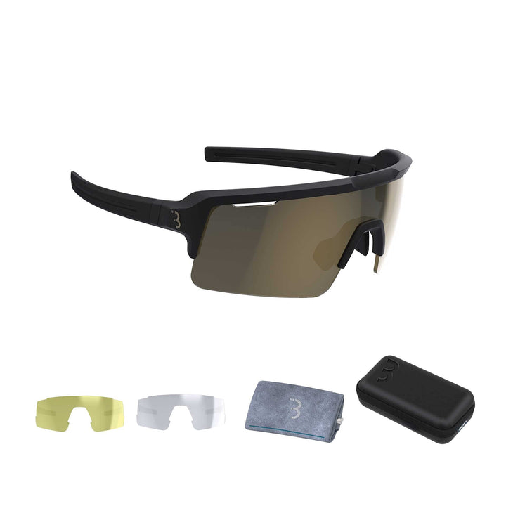BBB Cycling Unisex-Adult Fahrrad Sportbrille Modernes Grosses Glas Grilamid MTB Rennrad Kies Damen u