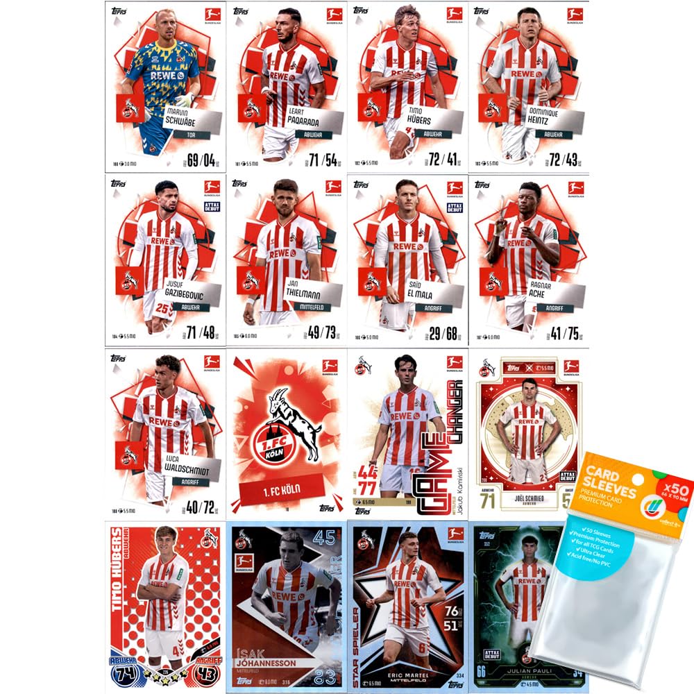 Bundle mit Topps Match Attax Bundesliga - 2025/26 - Mannschaftspaket - 1. FC KÖLN + Exklusive Collec