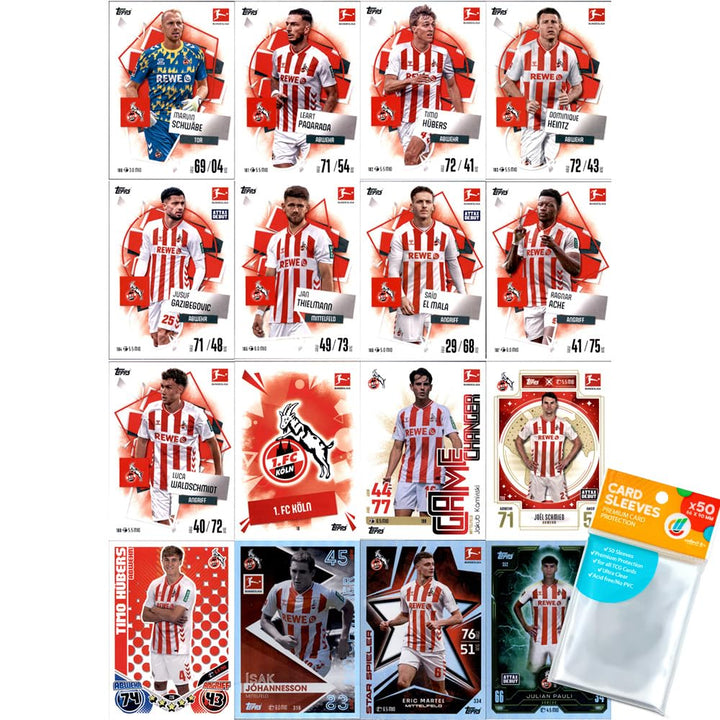 Bundle mit Topps Match Attax Bundesliga - 2025/26 - Mannschaftspaket - 1. FC KÖLN + Exklusive Collec
