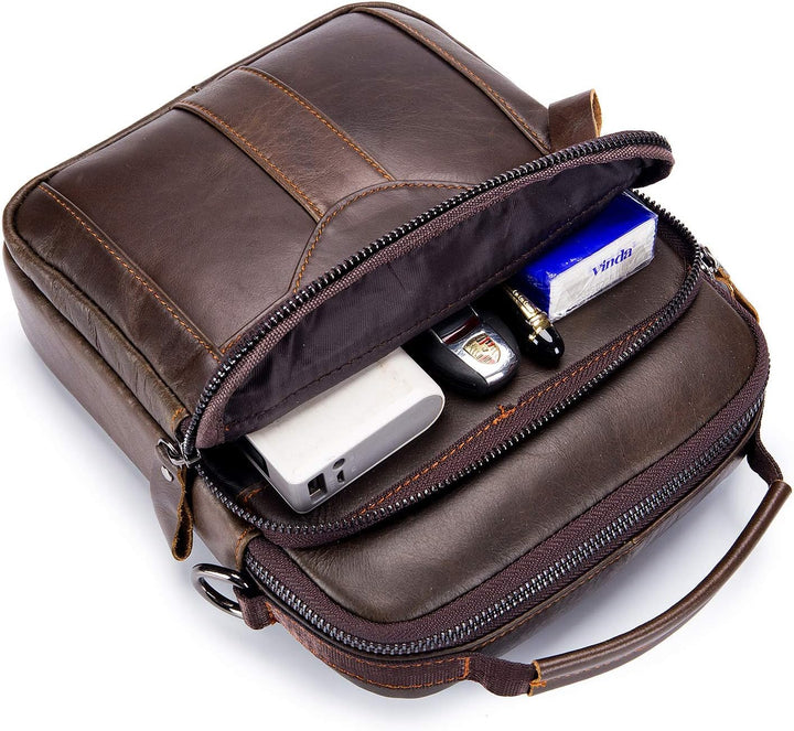 Herren Schultertaschen business Freizeit Henkeltaschen echtleder vintage Handtaschen Einheitsgrösse