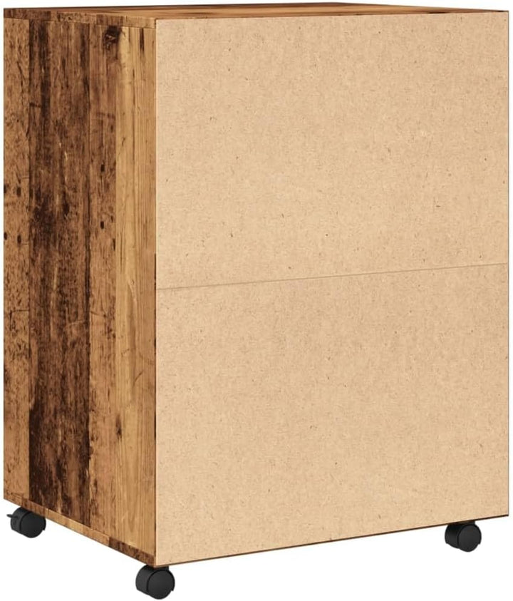 vidaXL Rollschrank Altholz-Optik 60x48x81 cm Holzwerkstoff, Altholz