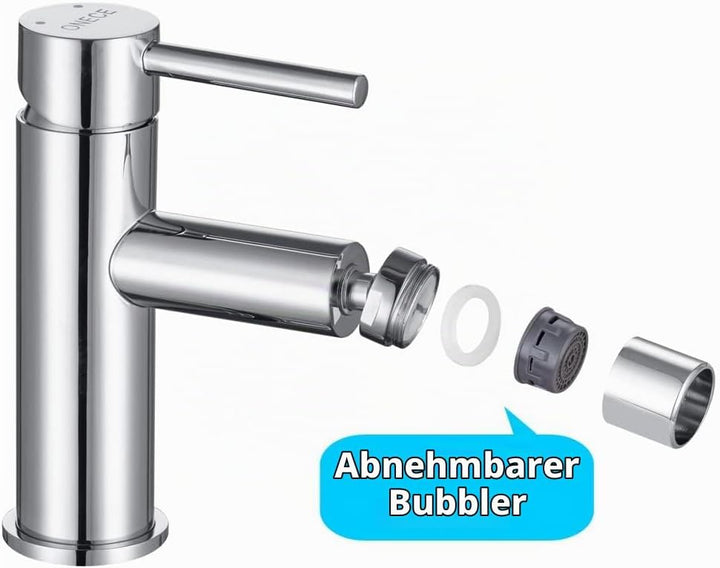 ONECE Wasserhahn Bad mit drehbar Auslauf, Waschtischarmatur Einhebel Bidetarmatur Mischbatterie Bada