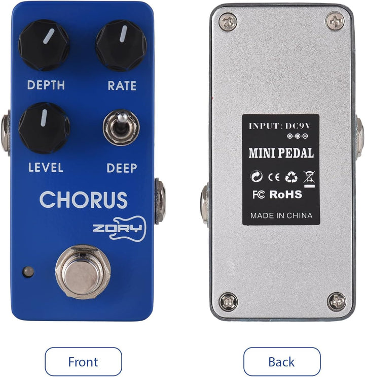 Zory Gitarre Analog Chorus Effekte Pedal Authentischer Vintage -Ton vielseitiger Kontrollsteuerungen