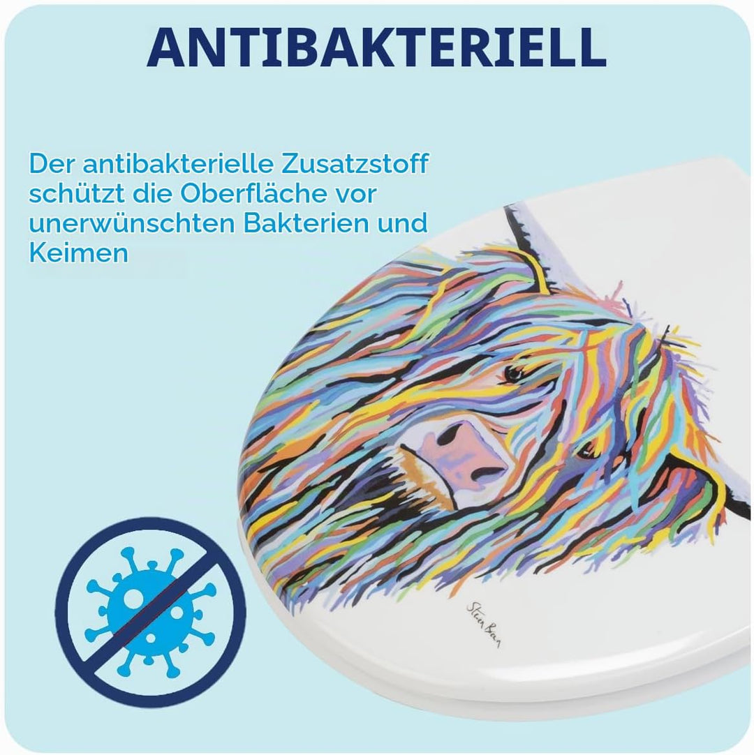 Croydex Steven Brown Toilettendeckel mit Absenkautomatik - Flexi-Fix Einfache Montage - Quick-Releas