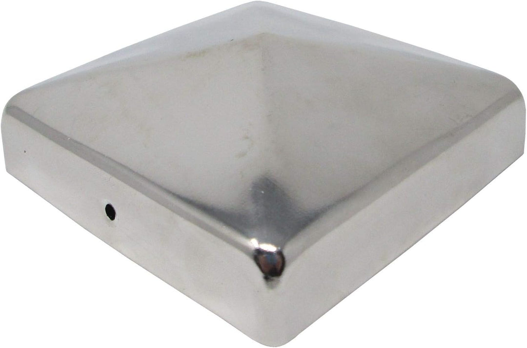 6 x Pfostenkappe Pyramide Edelstahl poliert für 90er Pfosten Pyramidenform Abdeckkappe Pfostenabdeck