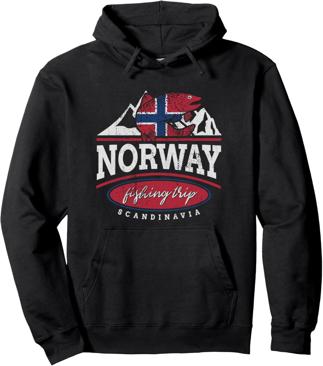 Norway Fishing Trip Scandinavia Norge Fische Angeln Norwegen Pullover Hoodie