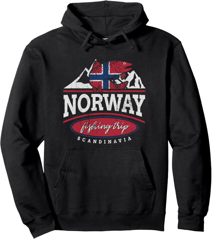 Norway Fishing Trip Scandinavia Norge Fische Angeln Norwegen Pullover Hoodie