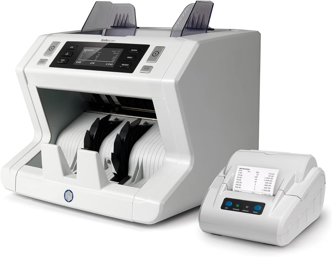 Safescan TP-230 Thermodrucker (grau) zum Ausdrucken der Zählergebnisse der Safescan Geldzählmaschine