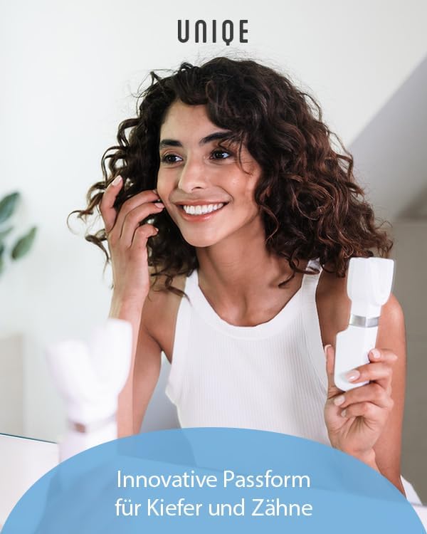 UNIQE One Zahngel Starterset - Schallzahnbürste mit innovativer Lamellen-Technologie - Inkl. 3 Munds