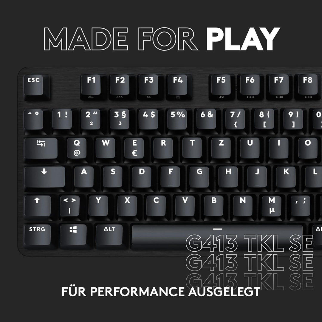 Logitech G413 TKL SE Mechanische Gaming-Tastatur - Mit Hintergrundbeleuchtung und taktilen mechanisc