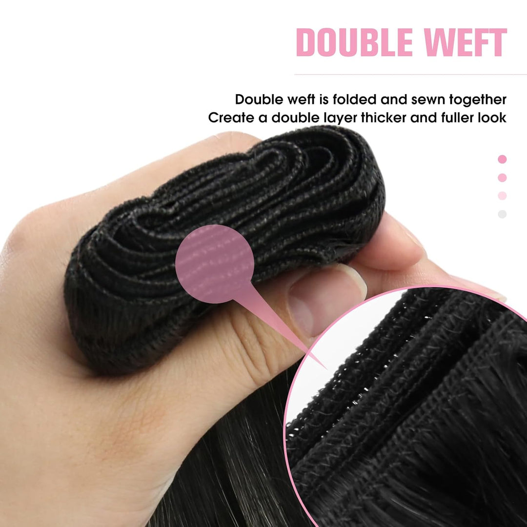 YoungSee Echthaar Tressen Ombre Silber Tressen Echthaar Lang 55cm Haartressen Echthaar Remy Echthaar