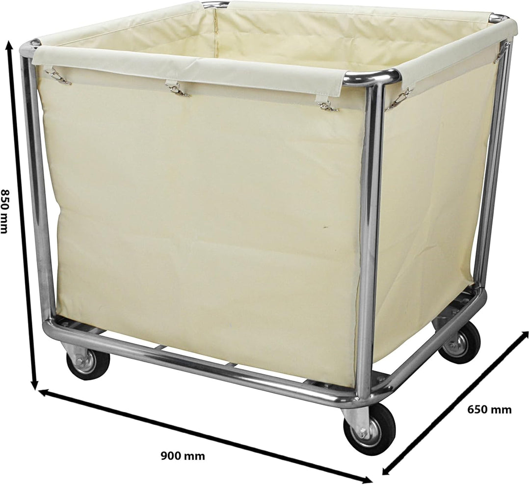 Saro AF 264 Wäschewagen, Edelstahl, creme, 90 x 65 x 85, Single