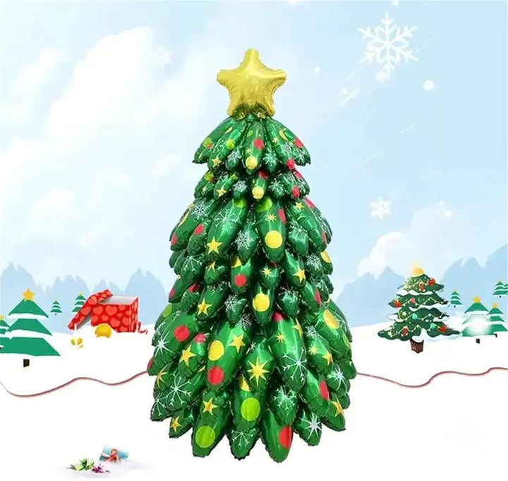 Kielsjajd Aufblasbarer Weihnachtsbaum Weihnachtsdeko, 130 * 73 cm Aufblasbare Weihnachtsdeko wasserd
