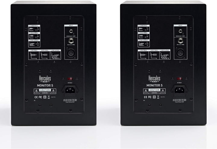 Hercules Monitor 5 - Paar aktive Bi-amplified Monitor Lautsprecher 2 x 80 Watt Monitor 5 Single, Mon