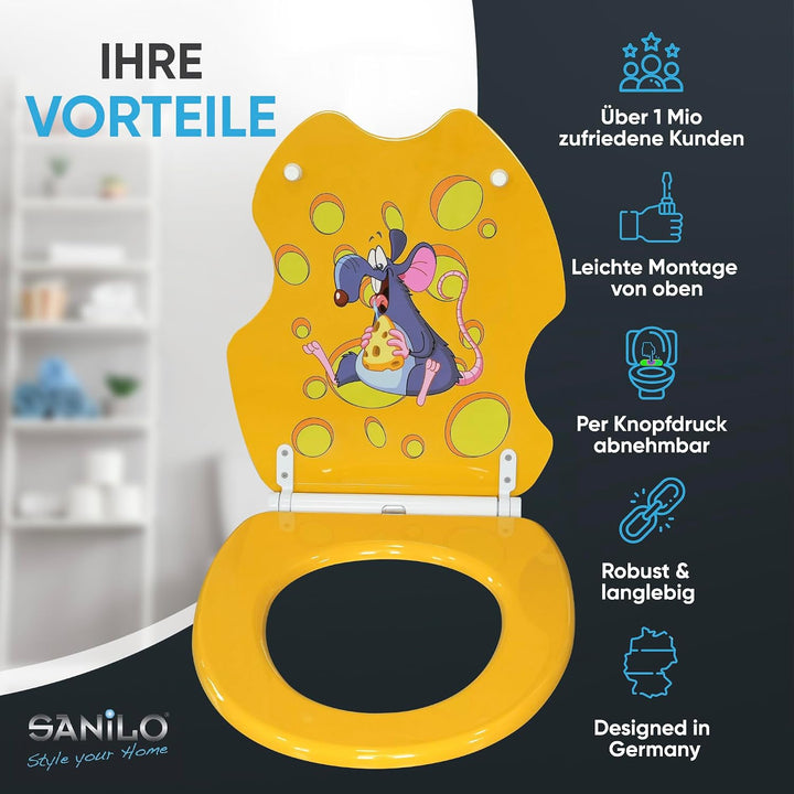 Sanilo WC Sitz mit Absenkautomatik, viele neue Toilettendeckel zur Auswahl, hochwertige Oberfläche,