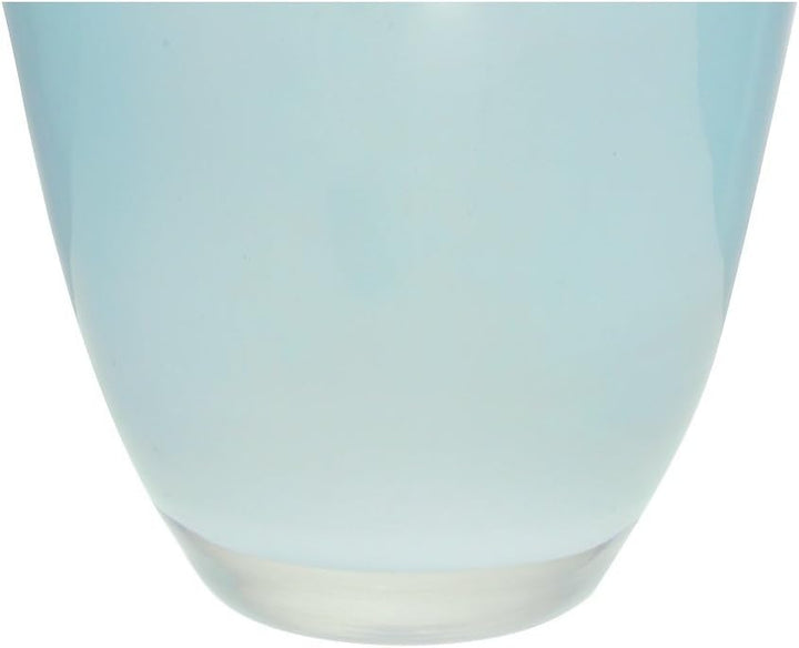 CRISTALICA Bouquet Vase Blumenvase Übertopf Colori Blau H 26 cm D 16 cm Handgeformt Mundgeblasenes G
