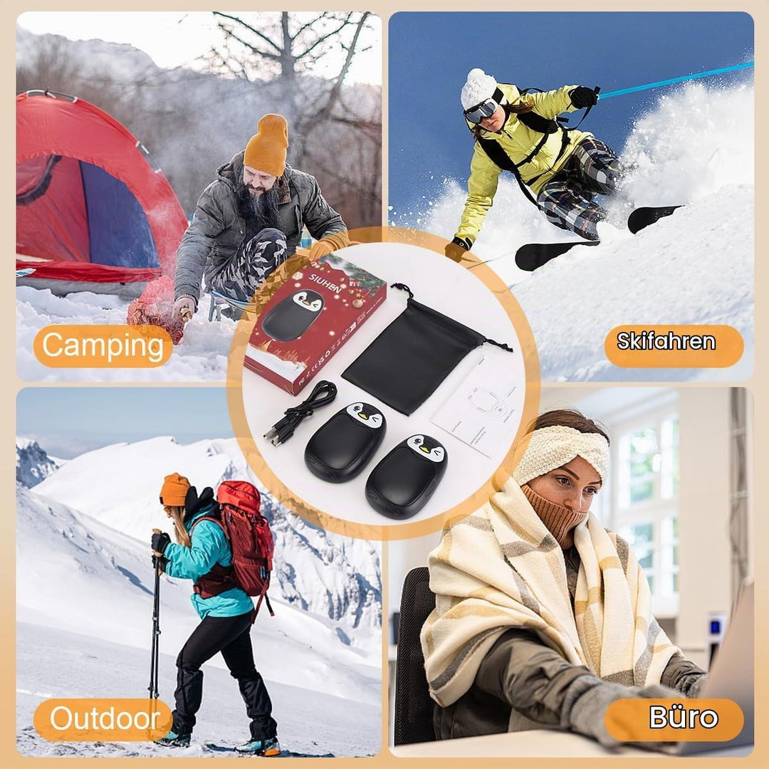 Taschenwärmer Elektrisch Handwärmer Hand Warmers Kinder USB Aufladbar 2 Pack Wärmer Akku Winter Gadg