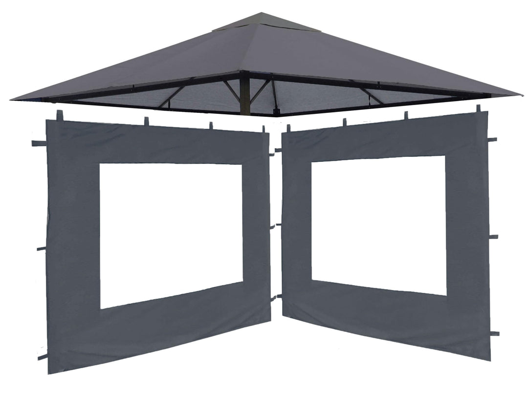 QUICK STAR Set Ersatzdach und 2 Seitenteile für Garten Pavillon 3x3m Grau RAL 7012 Antik Pavillondac