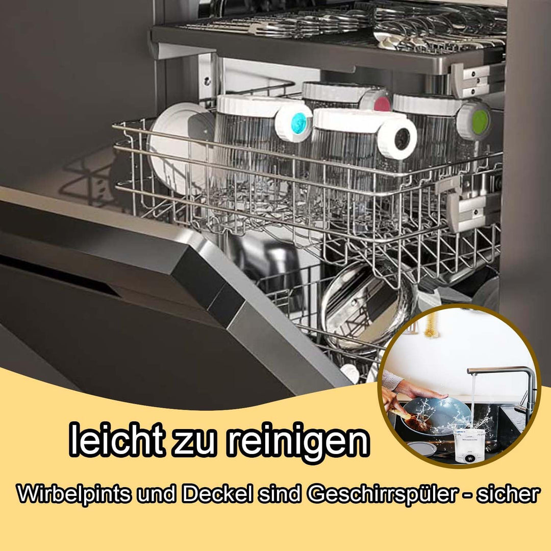 Für 4 Stück Ninja Swirl Creami Behälter 480 ml Eisbehälter für Ninja Creami NC701 & NC700 Serie Eism
