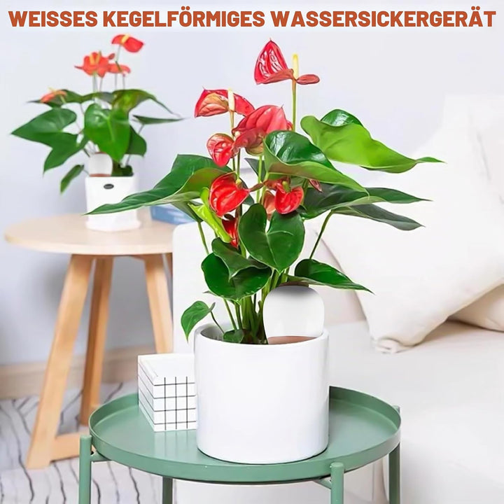 4er Set Automatische Bewässerung für Zimmerpflanzen, Mini Terrakotta zum Pflanzen, Wasserspender für