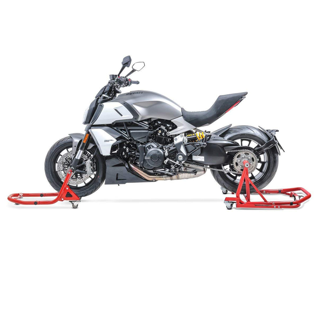 Set Montageständer vorne + hinten für KTM 1290 Super Duke/R 14-21 rot MX1